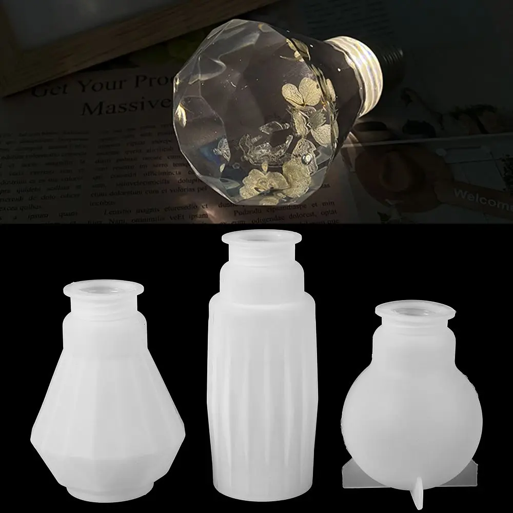 

DIY LED Light Bulb Resin Mold Handmade Epoxy LED Bulb Silicone Mould Home Decoartion Ornamens Casting Tool Crafts Accessories