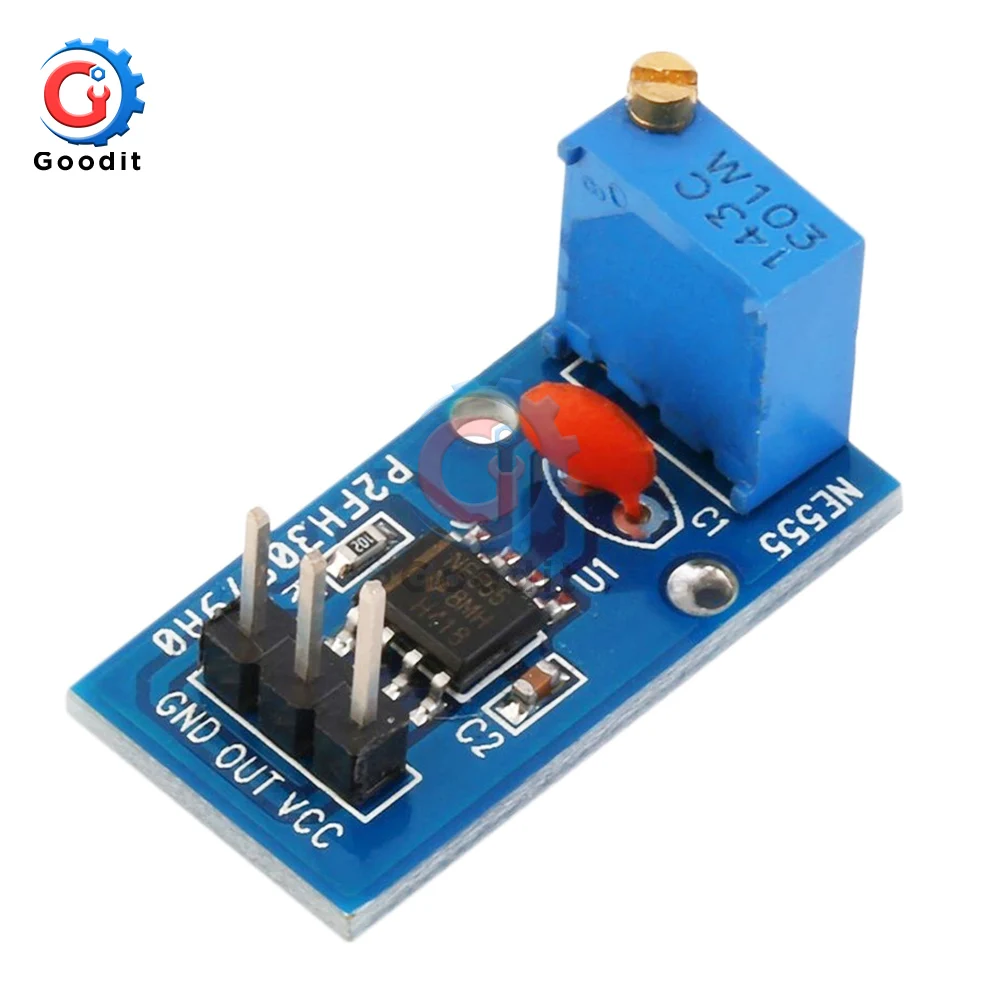 2pcs NE555 Adjustable Resistnce Frequency Pulse Generator Module For Arduino Smart Car 5V-12V Single Channel Output | Инструменты