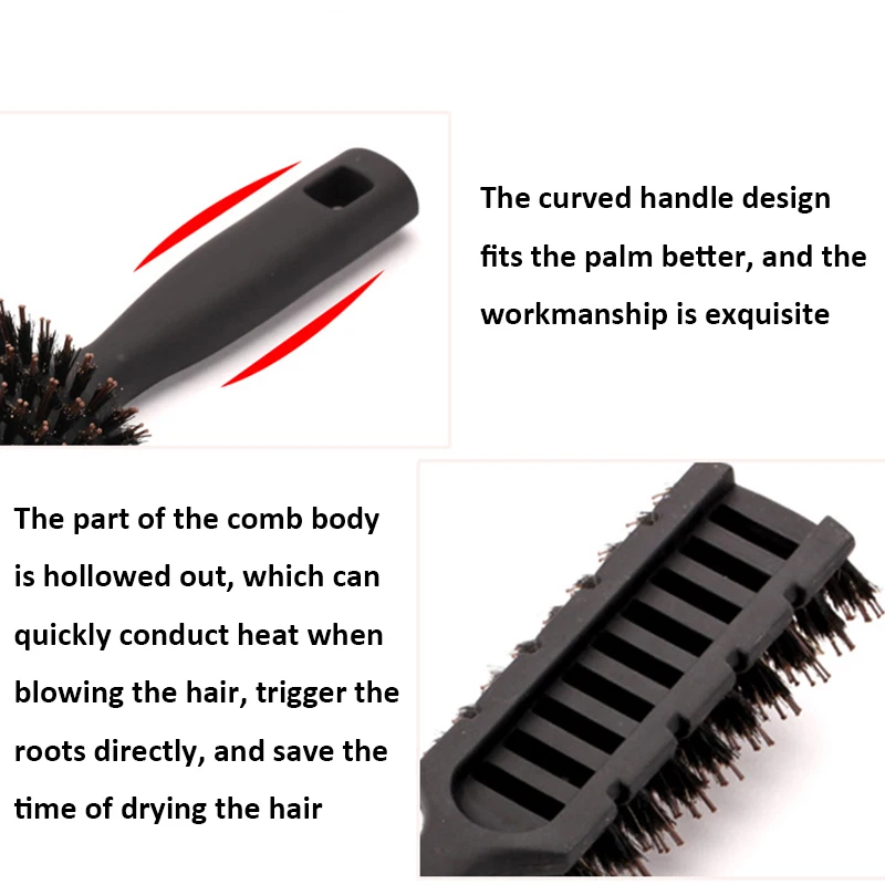 

Hair Comb Professional Anti Static Soft Boar Bristles Comb Quick Dry Brush for Men & Woman Detangle Curly Hair Brush Salon Brush