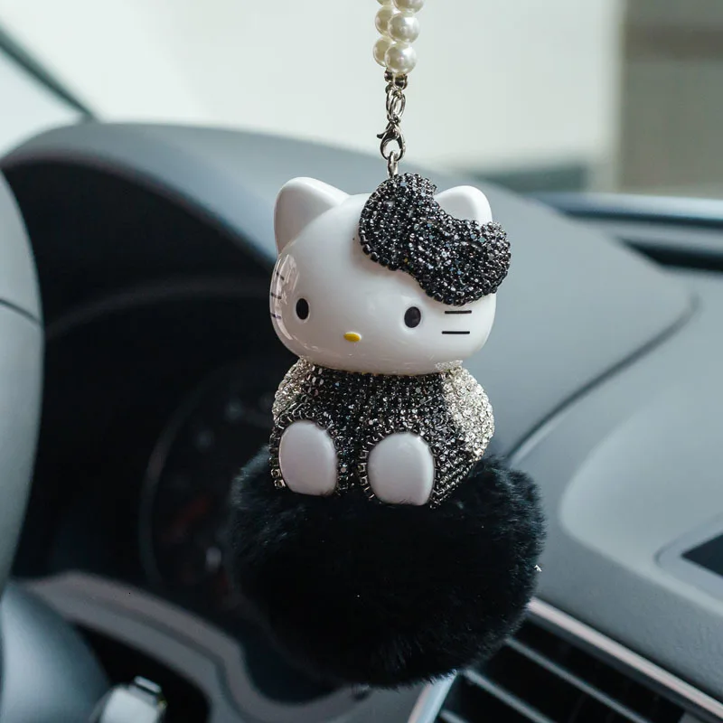 2 Милый Кот hello kitty брелоки КТ для автостайлинга Interio висячий брелок в виде кукол автомобиль шкентель стиля Висячие зеркало заднего вида - Цвет: 2