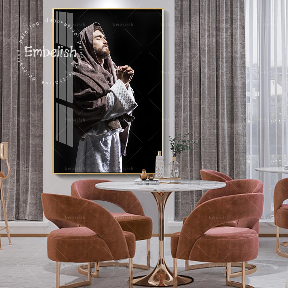 

Embelish Hot Jesus Christ Praying To God Large Wall Art Figure Wall Art Pictures For Living Room Home Decor HD Canvas Paintings