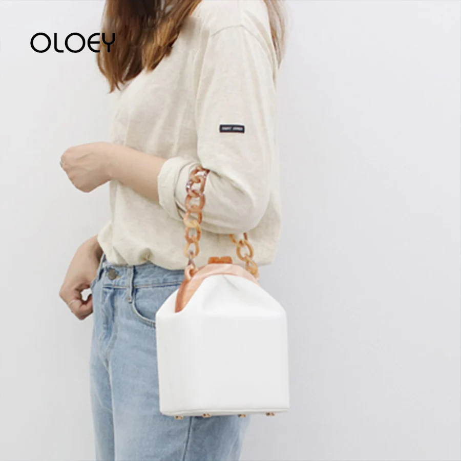 Роскошные женские Сумки из искусственной кожи с акриловым зажимом женская сумка