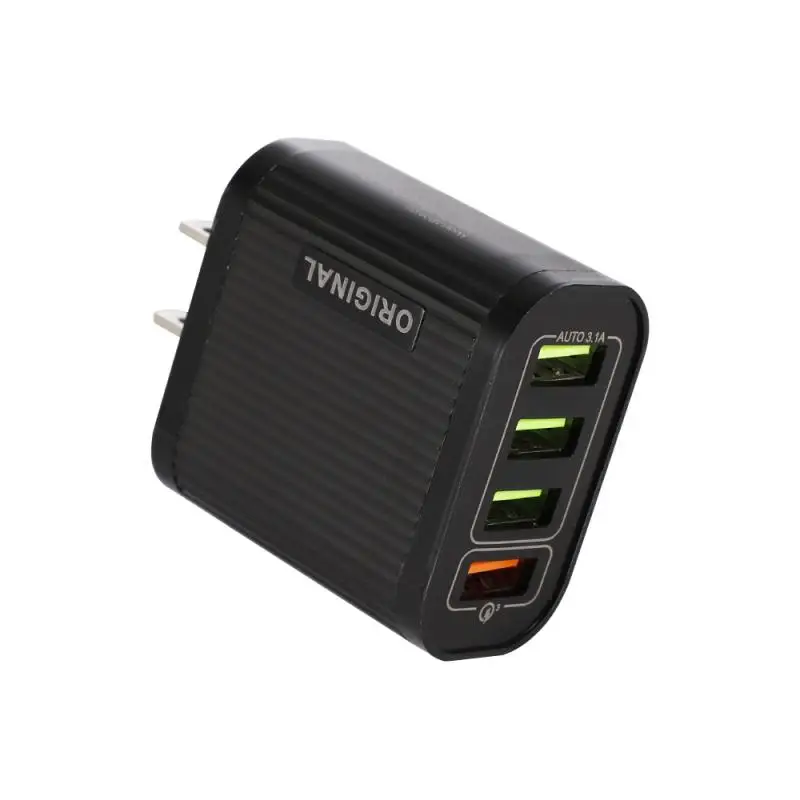 EU/US Plug USB Charger 3A Quik Charge 3.0 Mobile Phone Charger For iPhone 12 Samsung Xiaomi redmi 4 Port Fast Wall Chargers