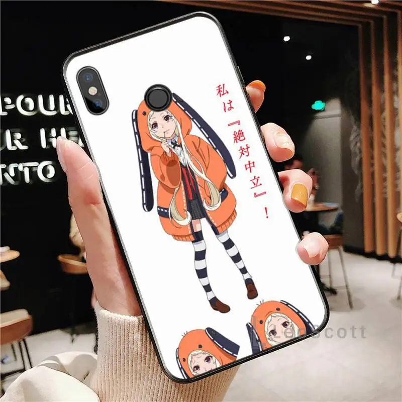 

Japanese Anime Kakegurui Jabami Phone Case For Xiaomi Redmi note 4 4X 8T 9 9s 10 K20 K30 cc9 9t pro lite max