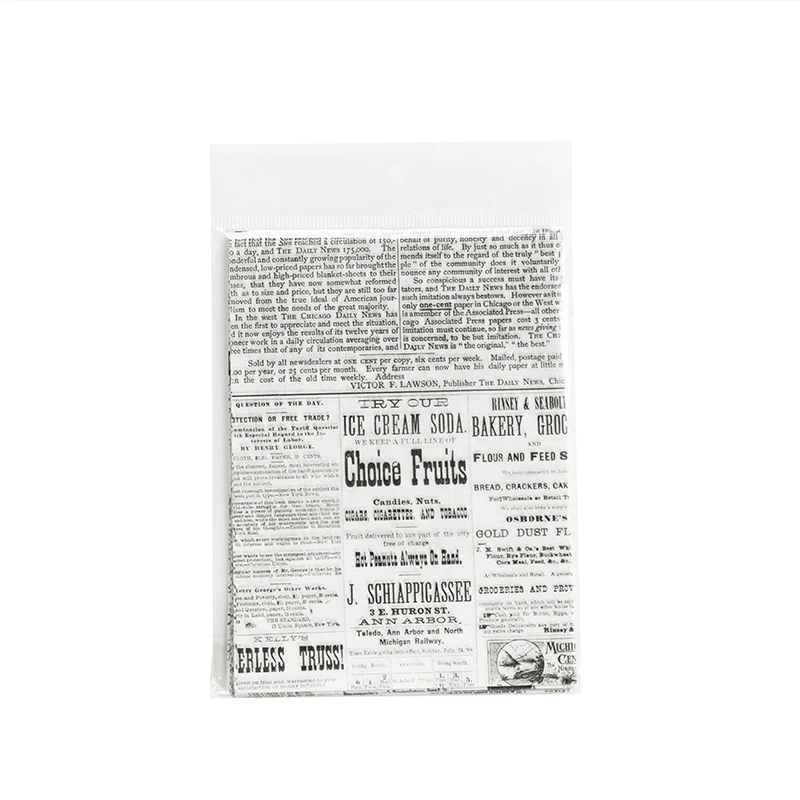 Ретро Старые книжные страницы Рецепт Билла бумага мусорный дневник планировщик