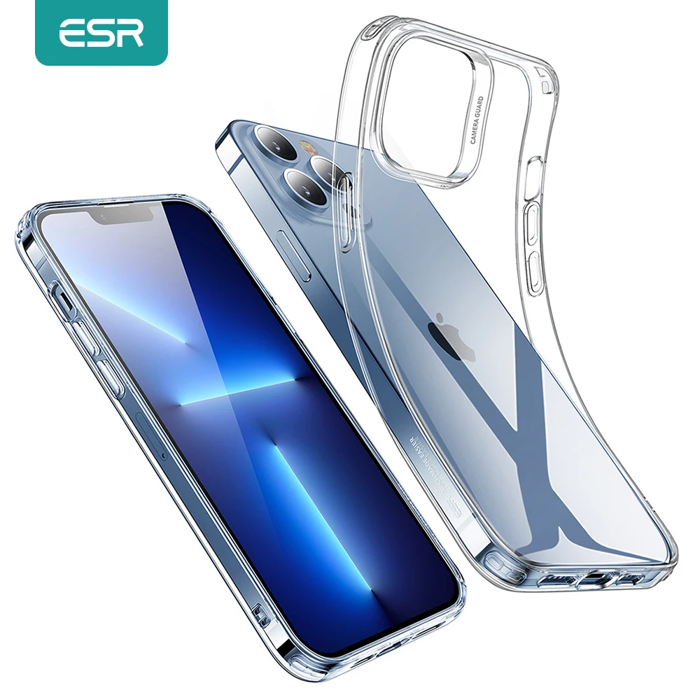 Прозрачный чехол ESR для iPhone 13 Pro Max, прозрачная задняя крышка для iPhone 12 Pro Max, Ультратонкий Мягкий силиконовый чехол для iPhone 12 Pro