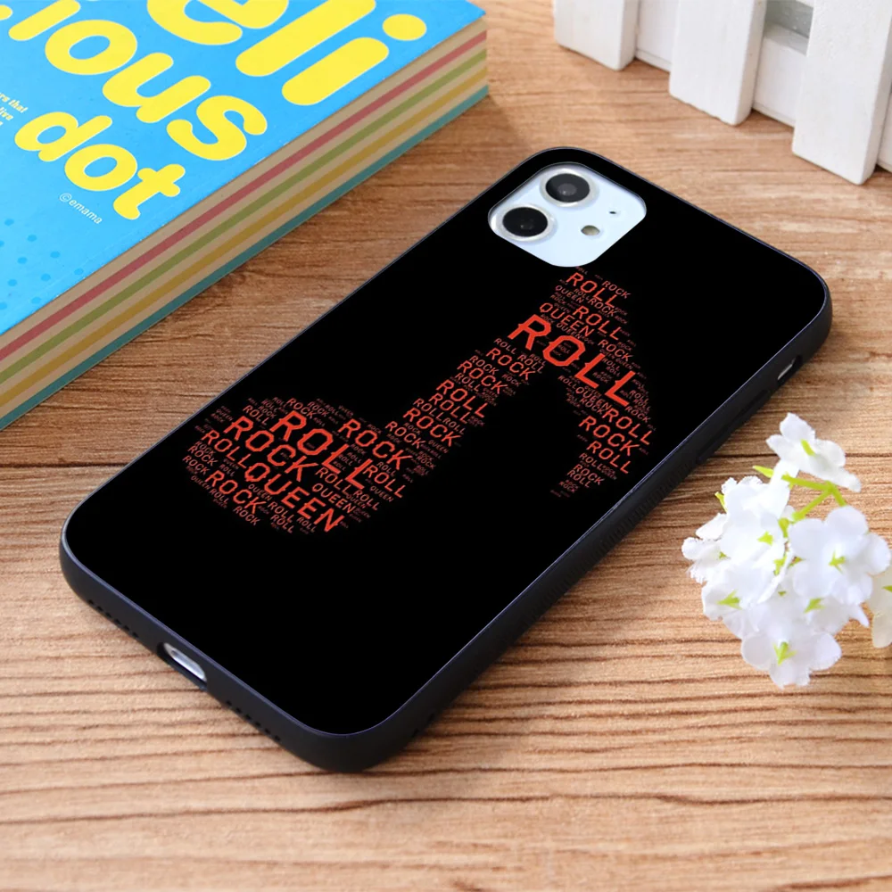 

For iPhone Tina Turner Queen Of Rock Music Note in Red Soft TPU border Apple iPhone Case