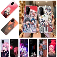 darling in the franxx anime phone case for samsung galaxy s21 5g ultra s20 fe s10 s10e s8 s9 plus s7 silicone soft cover