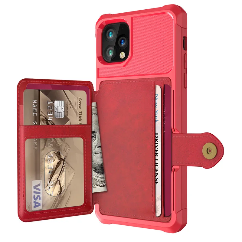 Red Премиальный кожаный чехол-книжка чехол для iPhone 11/XI XS Max XR 6 7 8 Plus TPU противоударный чехол для телефона Беспроводная зарядка автомобильный Магнитный чехол - Цвет: Red