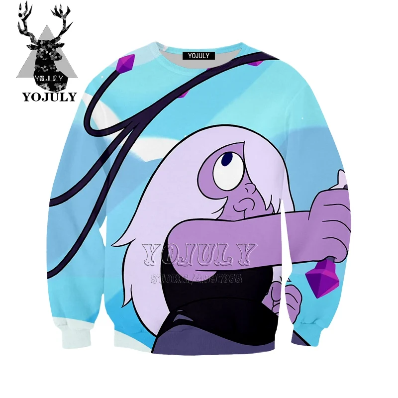 YOJULY Steven Universe styles/толстовка с 3D принтом Одежда для больших детей модные топы для девочек и подростков, детская одежда SW94