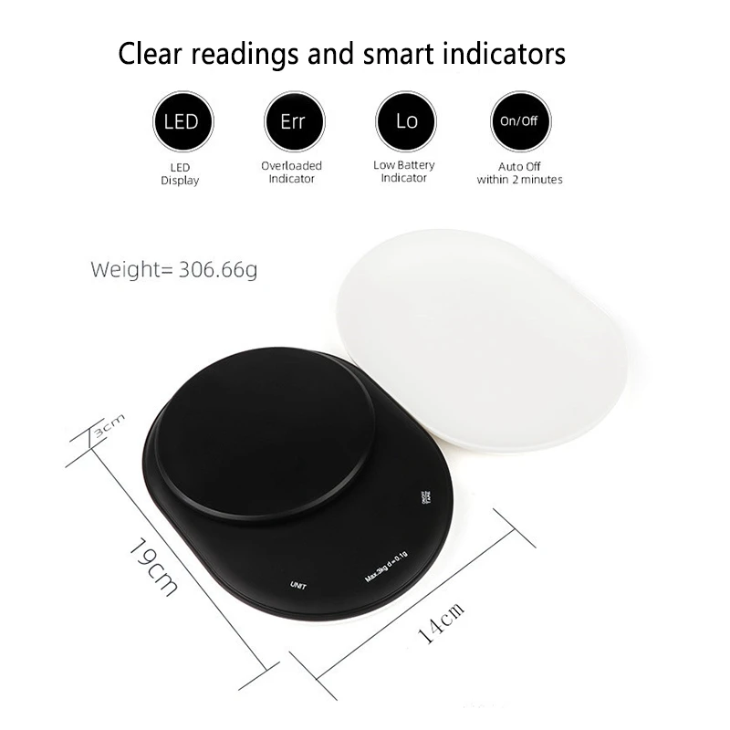 

NS-K28 Digital Food Kitchen Scale, Multifunctional Weight Measuring for Cooking and Baking in G/OZ, Auto Shut-Off