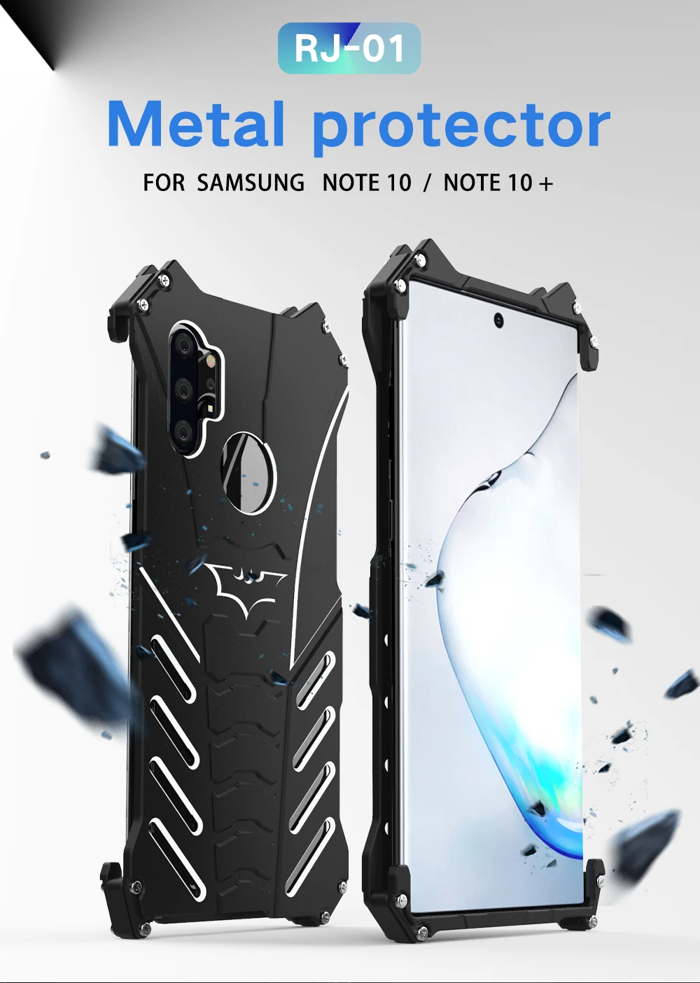 R-JUST Бэтмен металлический корпус для Алюминий чехол для телефона для samsung galaxy NOTE10 плюс note9 note8 s8 s9 S10 плюс 5G S7 E Открытый Чехол для скалолазания