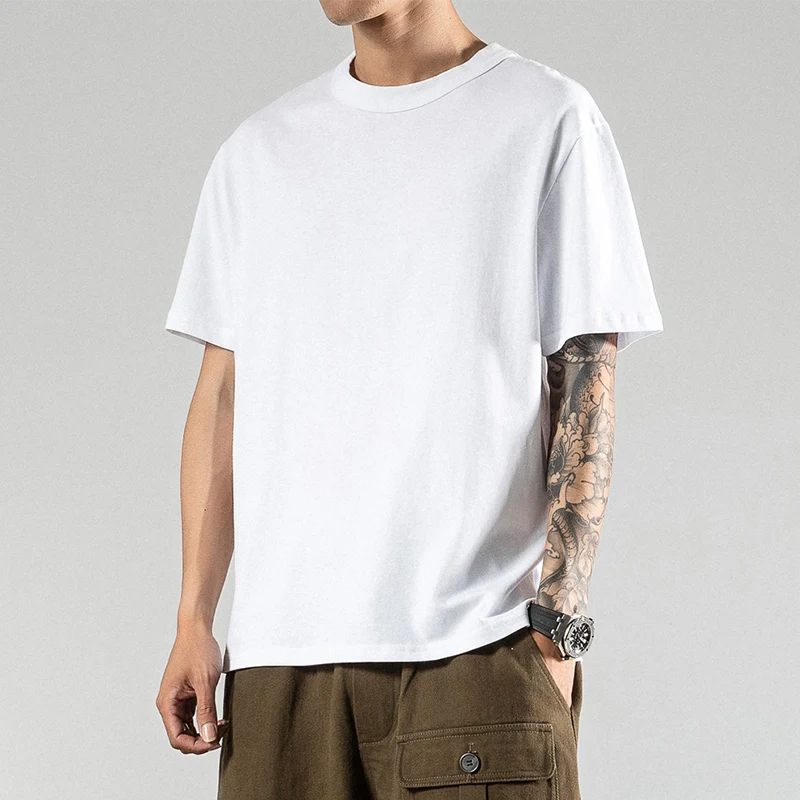 FMZXG футболка для мужчин размера плюс модная рубашка с коротким рукавом летняя