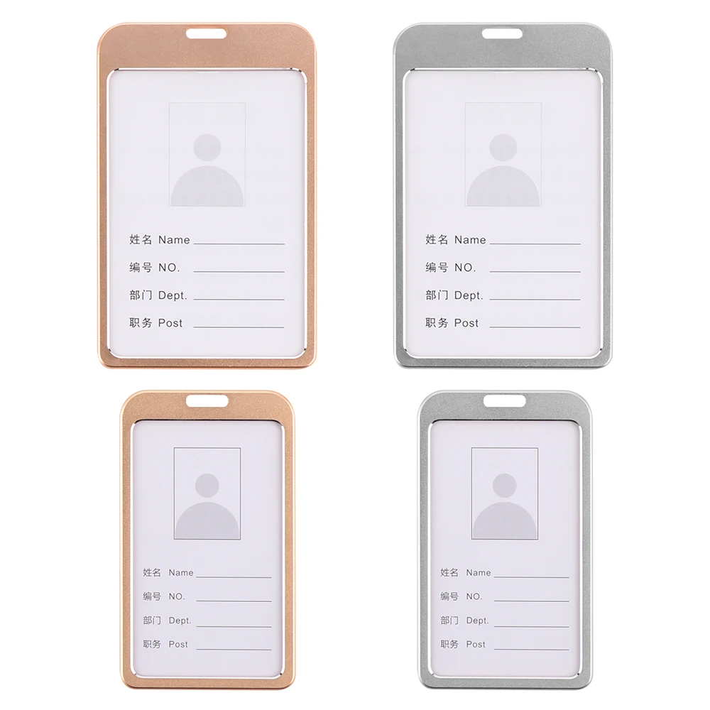 Вертикальные Серебристые/Золотые Визитницы унисекс для кредитных карт с