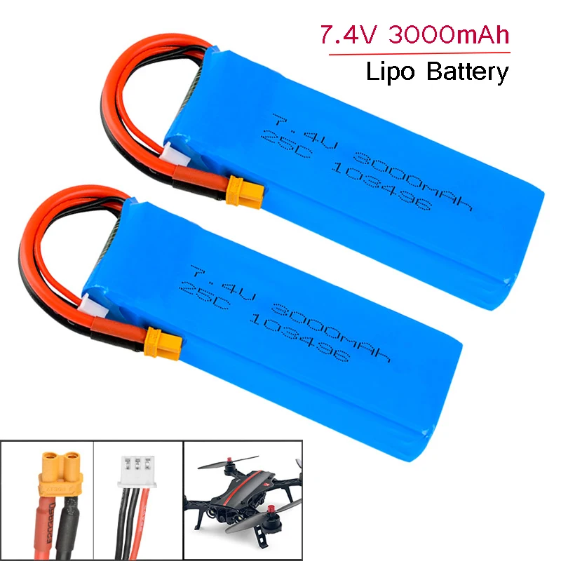 Аккумулятор Lipo 2S, 7,4 В, 3000 мА · ч, 25C, штекер XT30U для квадрокоптера MJX Bugs 8 Bugs 6 B8 B6 RC, Аккумулятор 7,4 в Аккумулятор Lipo 2S, 7,4 В, 3000 мА · ч, 25C, штекер XT30U для квадрокоптера MJX Bugs 8 Bugs 6 B8 B6 RC, Аккумулятор 7,4 в