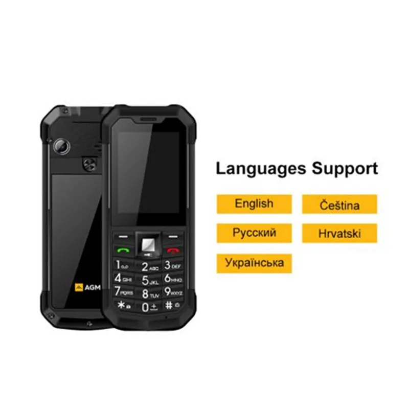 Телефон AGM M3 прочный с 2 SIM-картами 4 дюйма IP68 водонепроницаемый ударопрочный