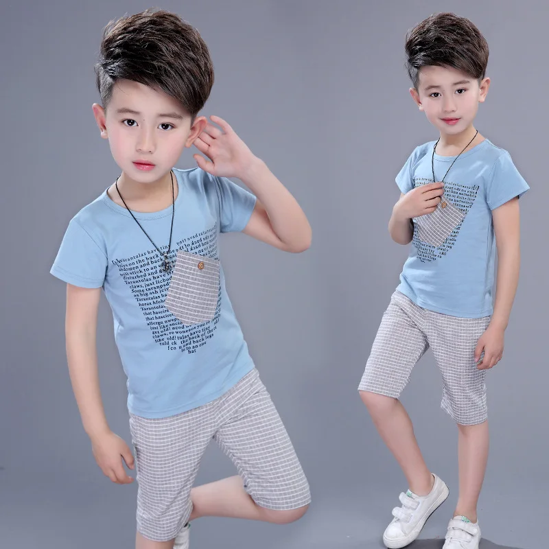 Комплекты для детей Новая летняя детская футболка с короткими рукавами