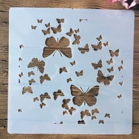 3030cm mandala butterflies diy layering stencils wall painting scrapbook embossing hollow embellishment printing lace ruler