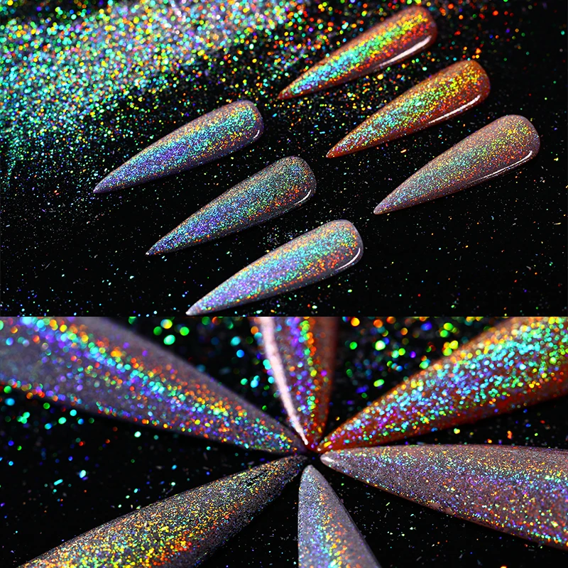 0.5g 0.2g Chameleon Nail Glitter Dust Mirror Effect Nail Art Chrome Pigment Holographic Nail Powder Nail Art Decoration