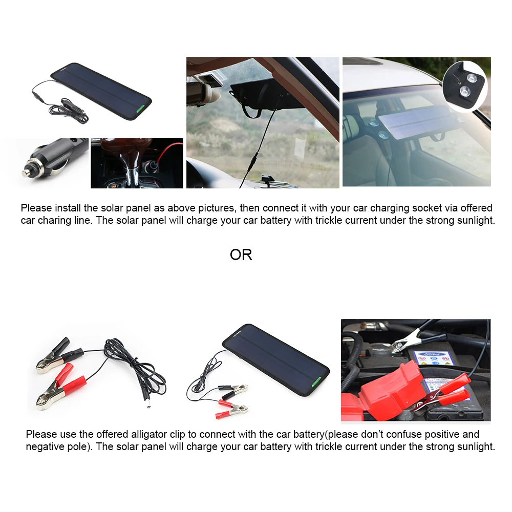 Автомобильный аккумулятор 18 в 7 5 Вт зарядное устройство на солнечной энергии