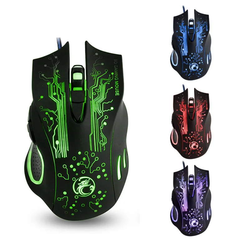 

X9 USB Game Mouse Sound Wired Optical Colorful Esport Gaming Mouse @M23