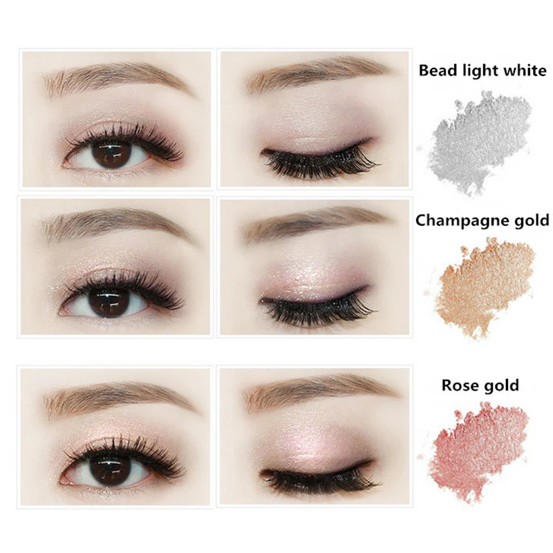 Тени для век с кристаллами 3 цвета блестящий Макияж лица хайлайтер свободный