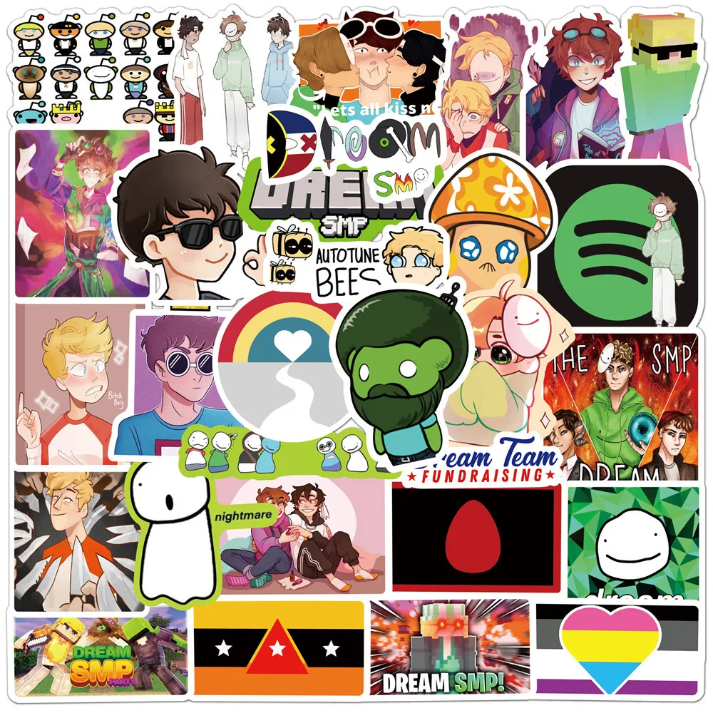 

10/30/50PCS Dream Smp Hot Spot Cute Stickers Graffiti Hand Account Suitcase Waterproof Helmet Decoration Toys Wholesale