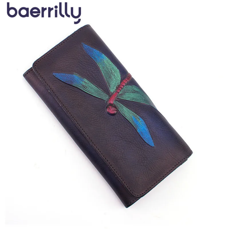 Женская в национальном стиле кошельки с футляром для телефона кожаный кошелек