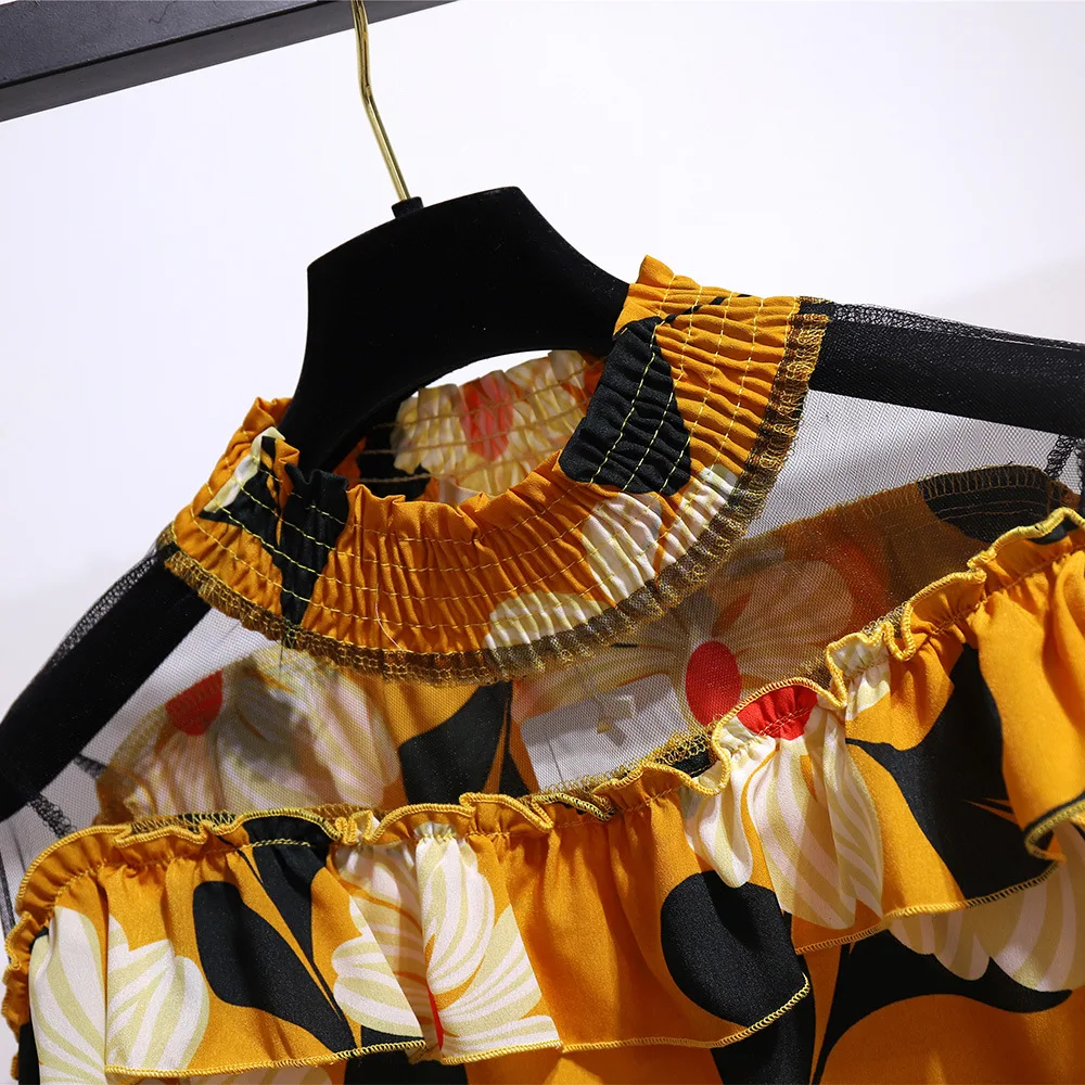 Женская Свободная блузка с длинным рукавом размеры до 7XL | одежда