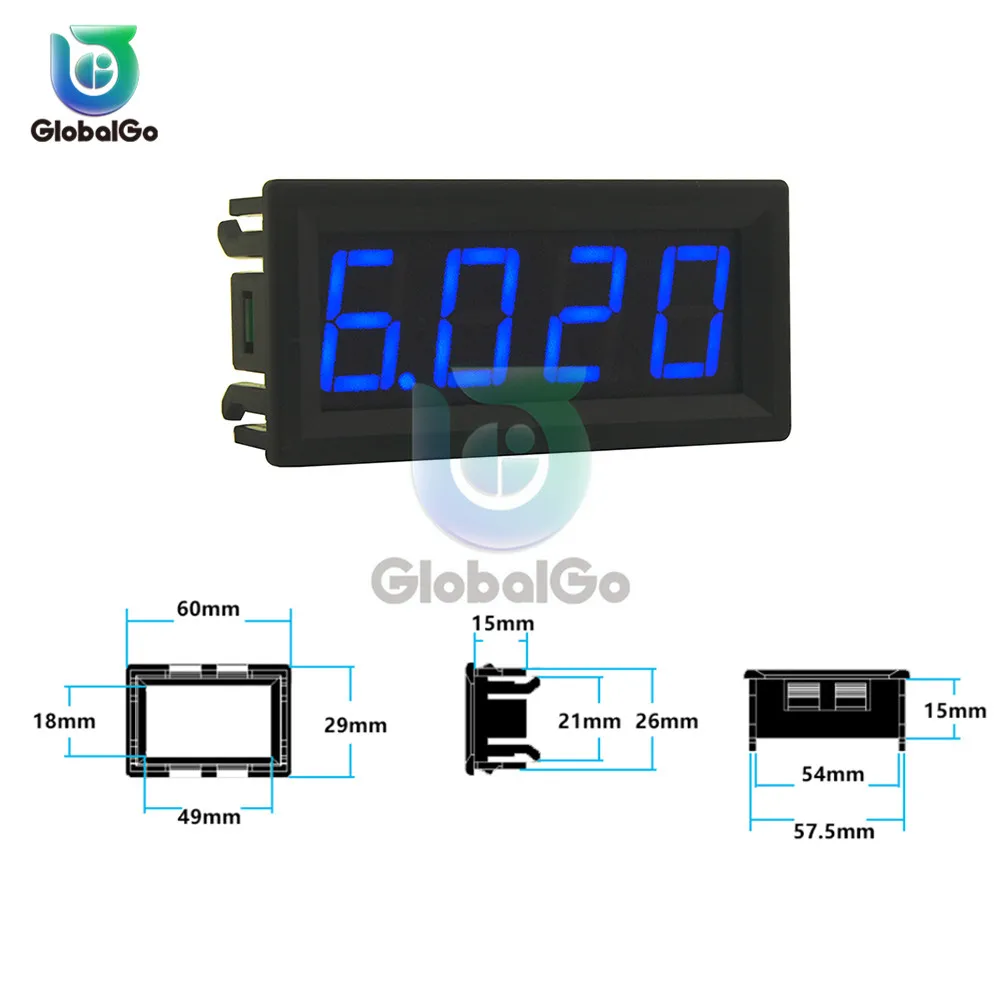 Мини-Цифровой амперметр постоянного тока 30 в 10 А панель измеритель детектор 0 56