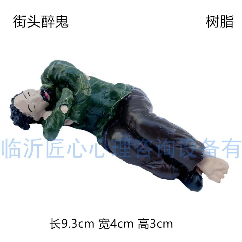 

resin figure Mental sand sandbox game with Sandplay psychological product drunk people