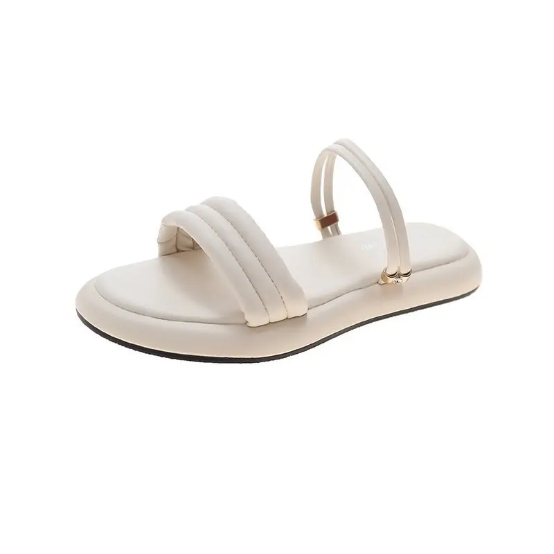 

Low Shoes Woman 2021 House Slippers Platform Luxury Slides Lady Pantofle Candy Colors Soft Designer Girl New Summer Hoof Heels S