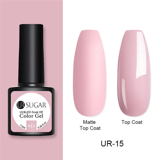 Ur Sugar 7,5 мл Гель-лак для ногтей из прозрачного стекла конфет, летний атрибут, полупрозрачный неоновый цвет, впитывающий УФ-лак, зеркальный титановый гель - Цвет: UR-15