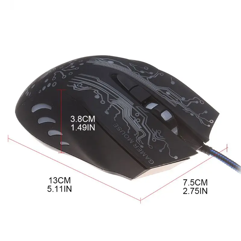 

USB Wired Gaming Mouse 6-button LED Luminous Computer Laptop Optical Mouse