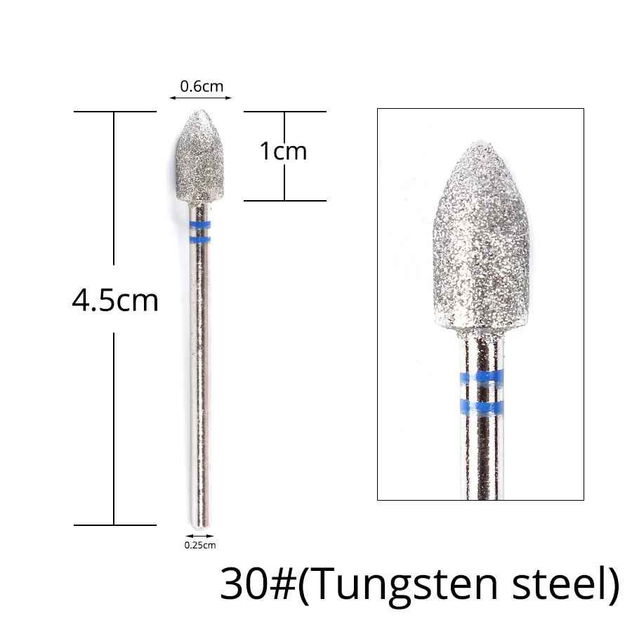 Alileader Nail Draill For Electric Drill Ceramic Drill Nail For Nail Art Instrument Safe Cutter For Cutter Manicure - Цвет: 30