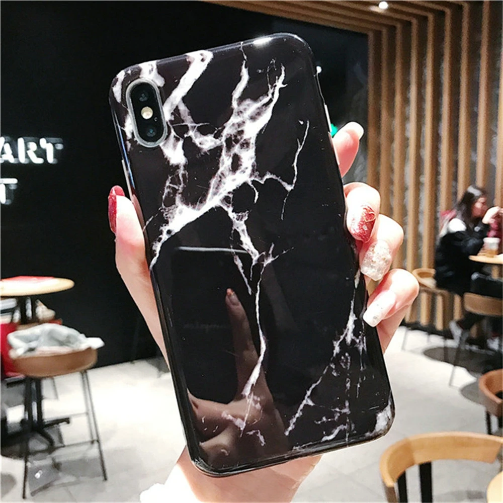 Мягкий ТПУ мраморный чехол для Coque iphone 7 XS MAX чехол задняя крышка для iphone 6 6S 7 8 Plus iphone X XR чехол для телефона