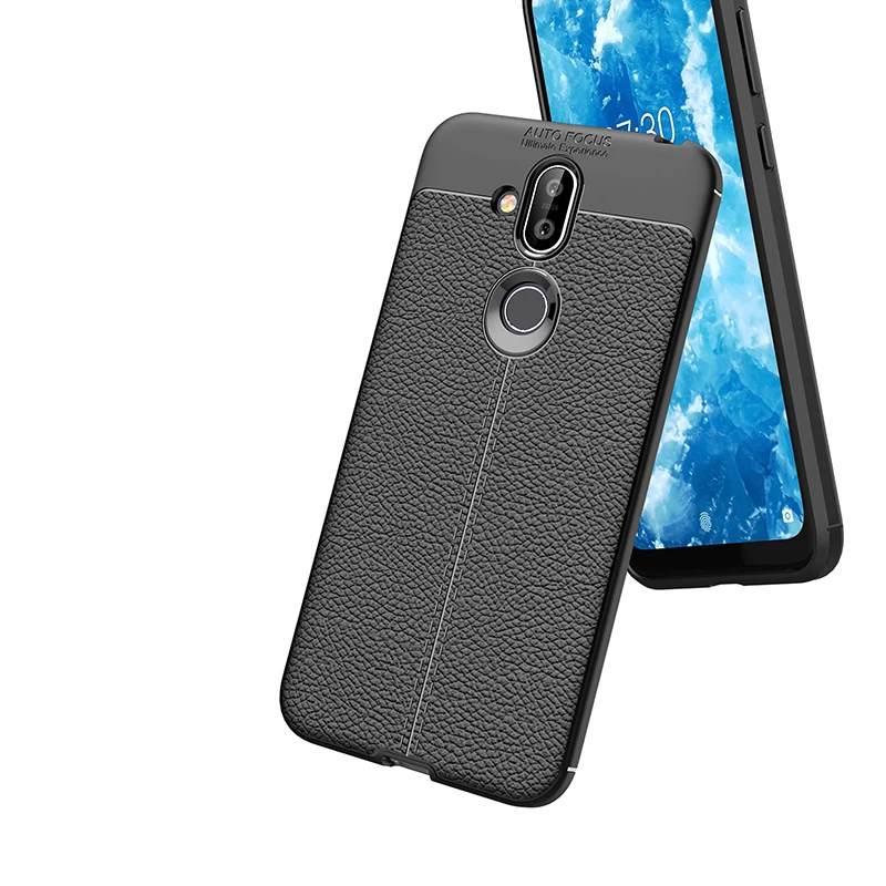 Роскошный силиконовый чехол-накладка из искусственной кожи для телефона Nokia 5 6 7 8. 1 9 7,1 6,1 plus 8,1x6x7, мягкий резиновый чехол s
