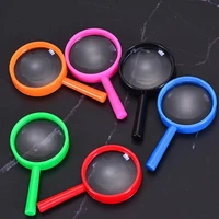 6pcs colored acrylic magnifiers delicate funny magnifying glasses toys kids experimental magnifying lens toys random color