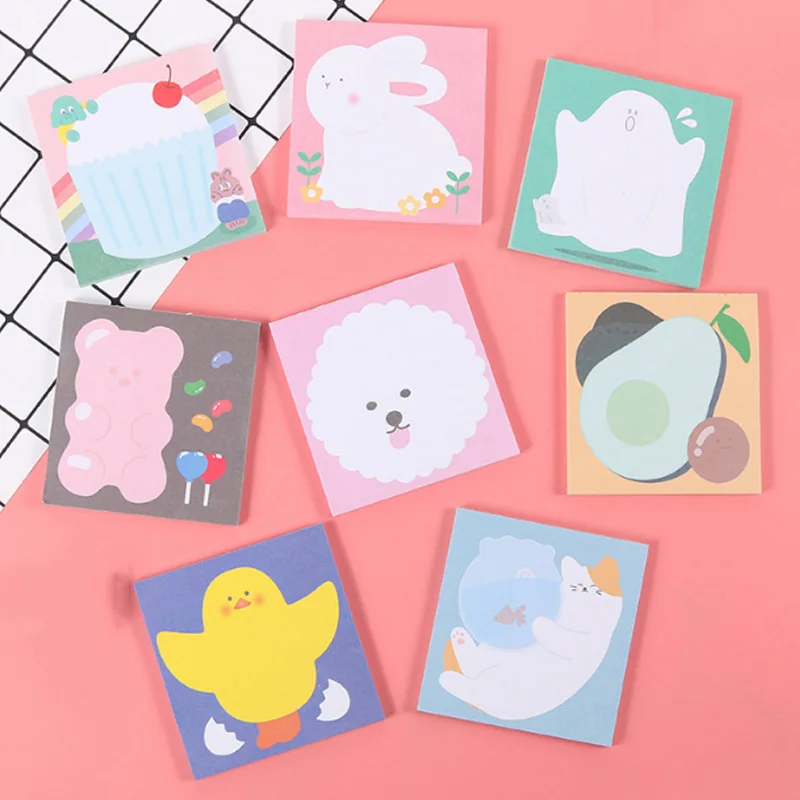 

1PCS Cartoon Cute Sticky Notes Memo Animal Message Paper Hand Account Notebook Student Notepad Stationery Office&School Supplies