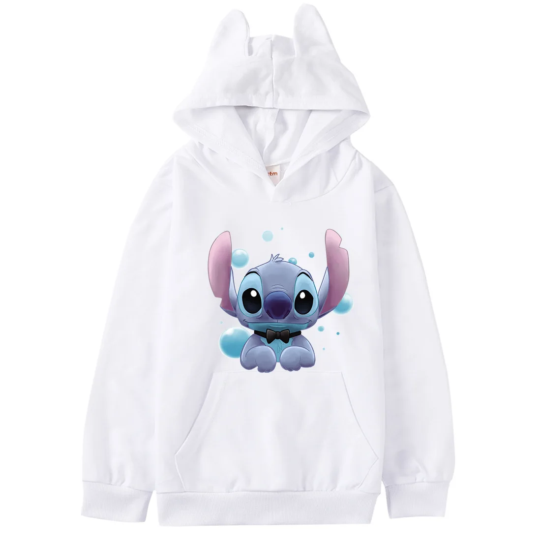 Футболка со стежками весенний Детский свитер с капюшоном длинным рукавом