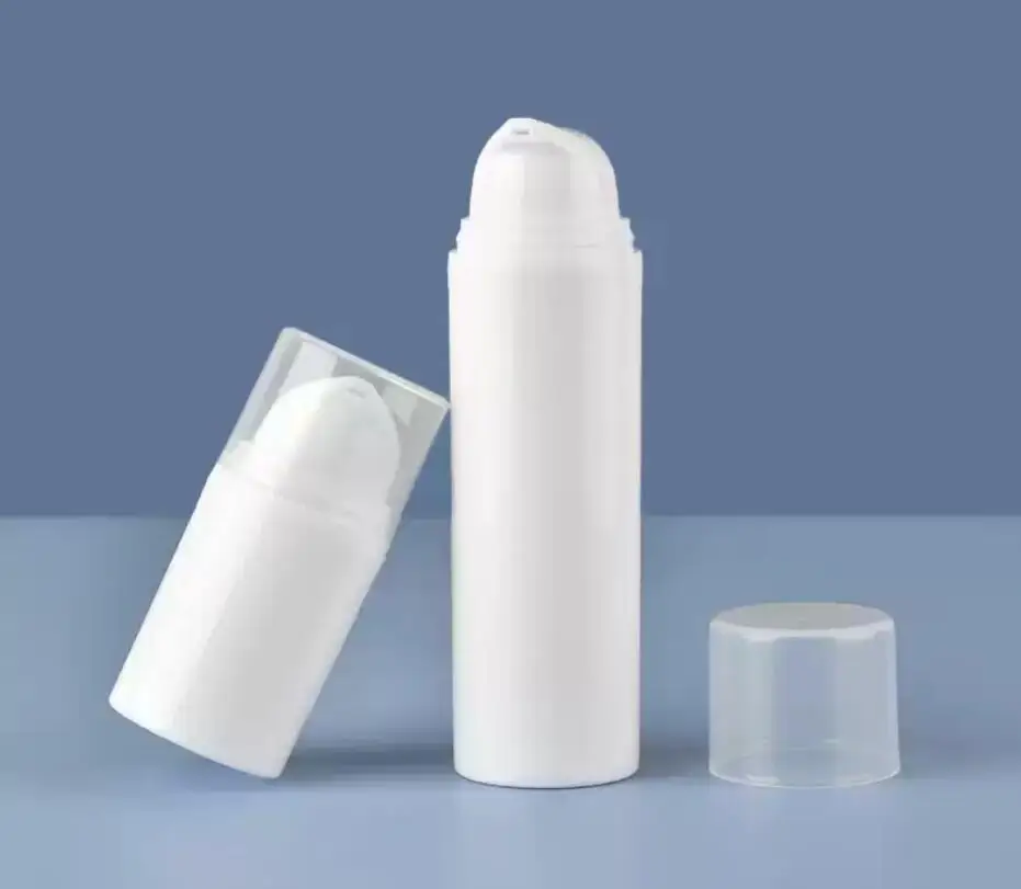 Белая пластиковая Вакуумная бутылка 15 мл с помпой в форме головы пингвинов