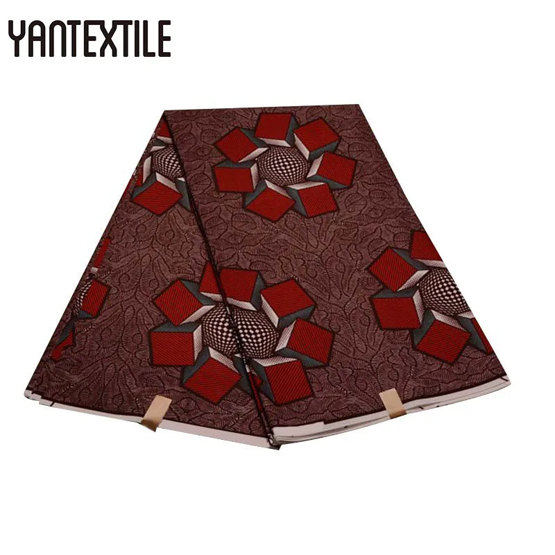 19040007 YANTEXTILE новая Анкара ткань Африканский Голландский Воск Принт Tissu Africain 3 ярдов настоящий воск Африканский батик ткань для свадебного платья - Цвет: 19040007