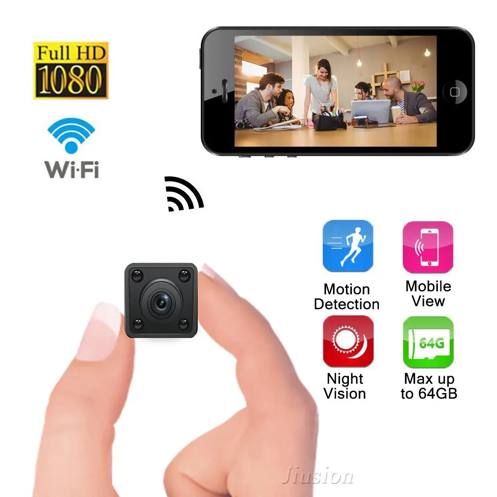 HDQ9 Wifi мини камера с сигнализацией движения HD видео рекордер IP Домашняя