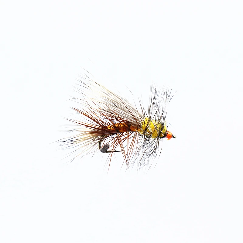 style2size14 Royal Sissi classic 4pcs 14#stimulator dry flies trout nymph fly fishing flies 2optional colors surface water stonefly adult fly - Color: style2size14