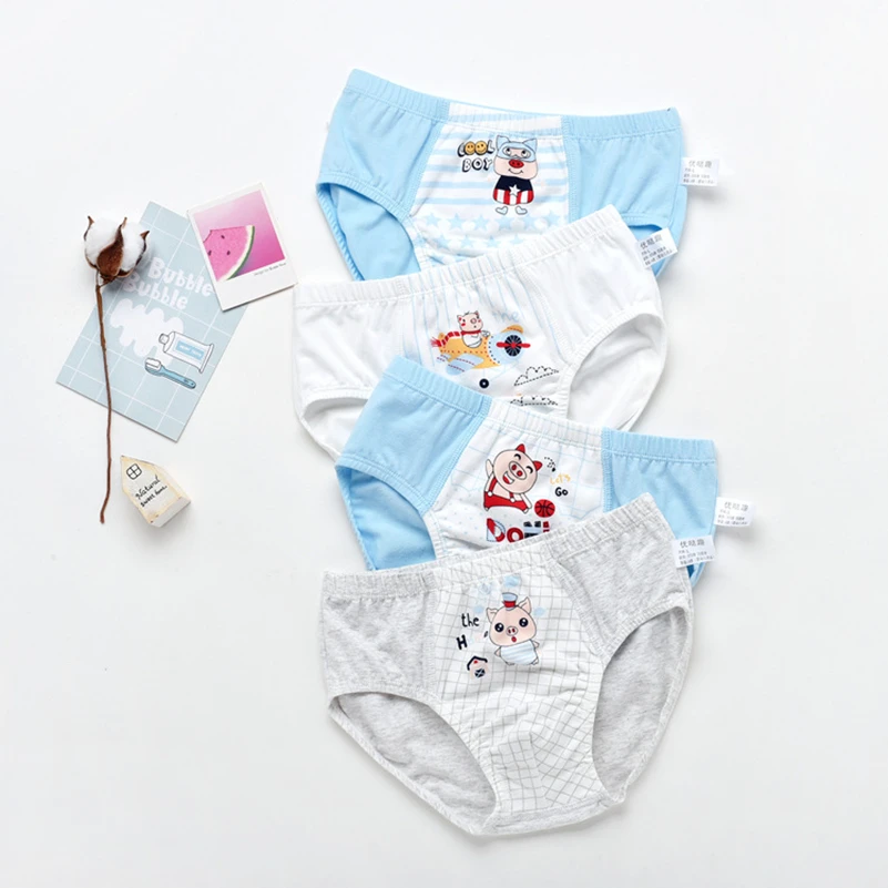 Детское нижнее белье хлопковые трусы для мальчиков ясельного возраста с