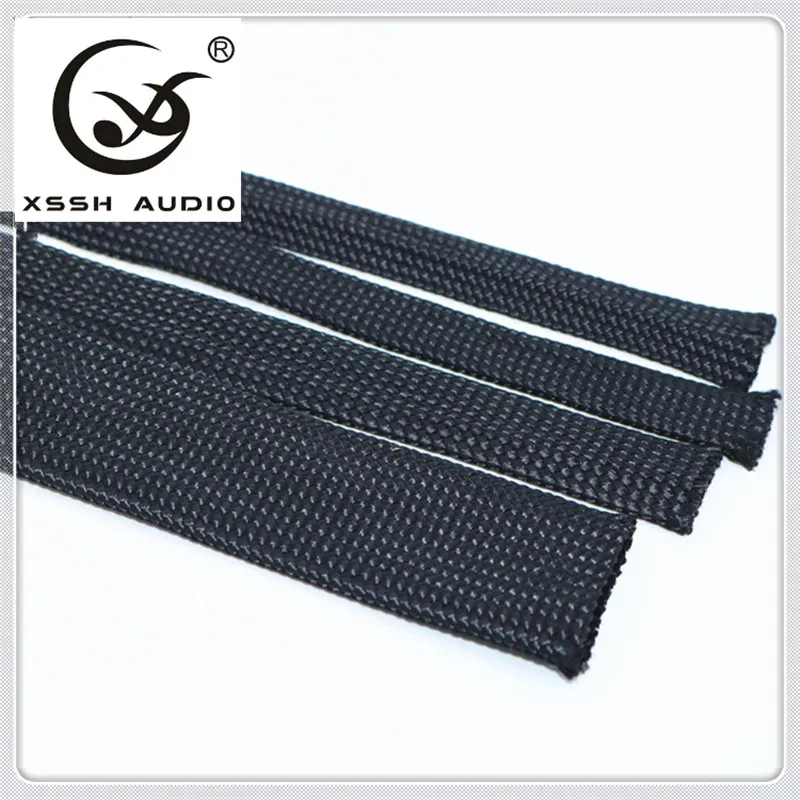 XSSH черный хлопок динамик Специальный амортизатор плетеный рукав кабель рукава