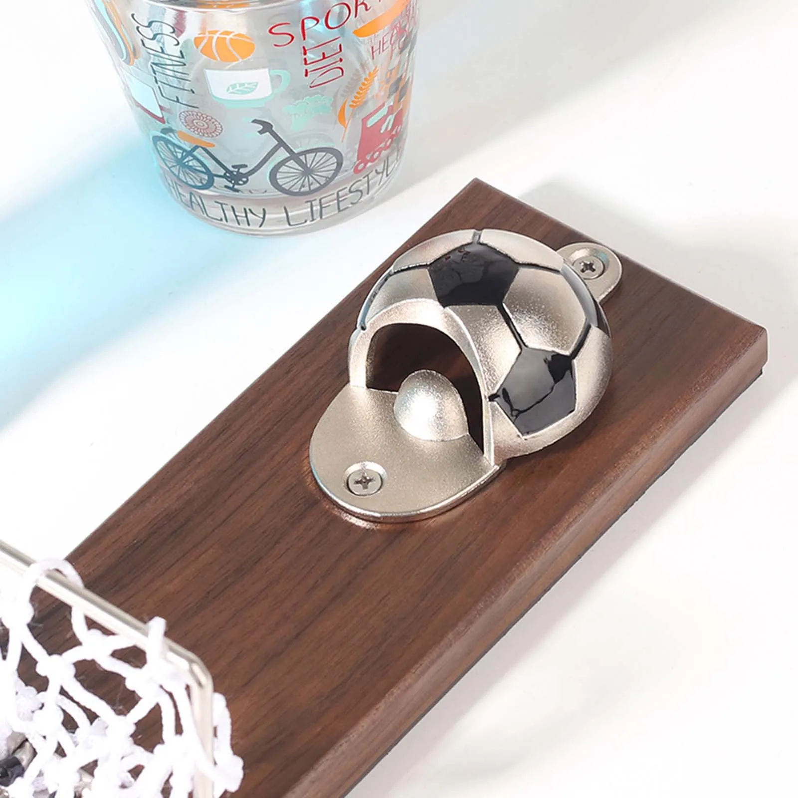 

Bottle Opener Iron Wall Mount Open Here Beer Cap Bottle Opener Rustic Bar Pub Decor