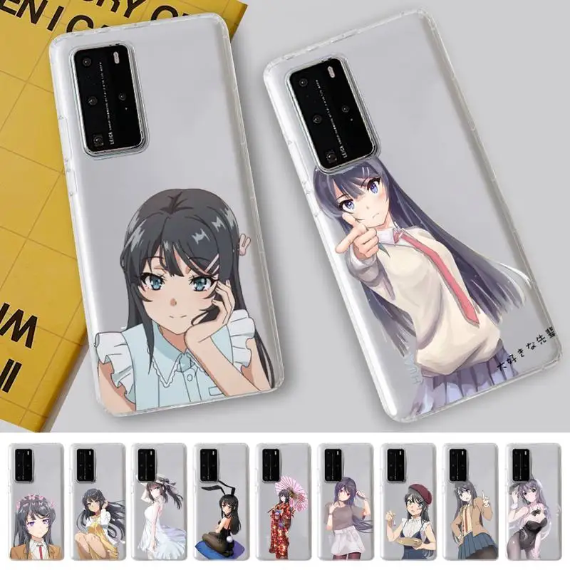 

Yinuoda Sakurajima Mai Phone Case For Huawei P 20 30 40 pro lite Psmart2019 Honor 8 10 20 Y5 6 2019 Nova3E