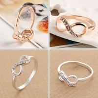 4 size women elegant rose gold plated bridal anniversary engagement party wedding jewelry zircon ring crystal rings gifts