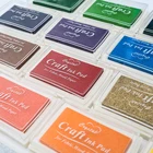 Большая подушечка с чернилами, 1 шт., 15 цветов, планировщик для скрапбукинга силиконовый штамп для самостоятельной сборки, дневника, поздравительной открытки, деревянной бумаги, подарка для рукоделия